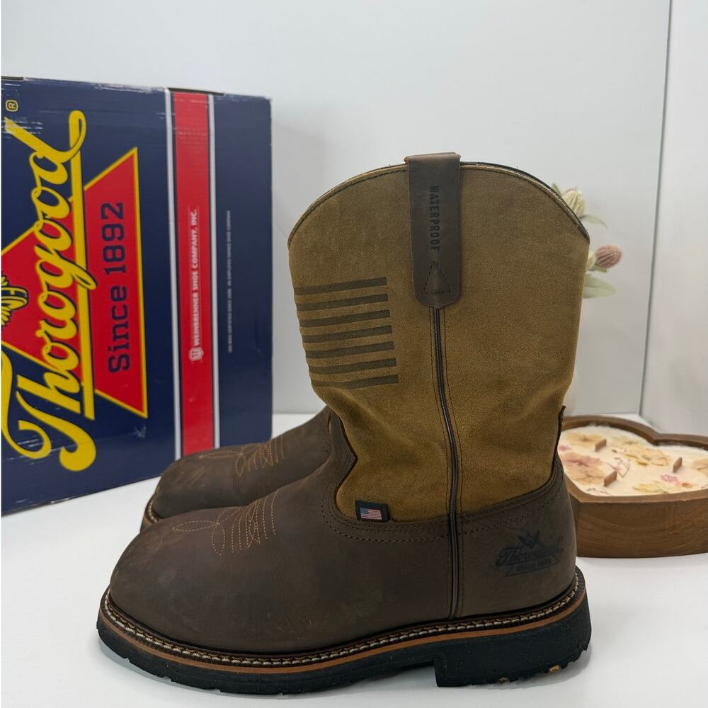 Thorogood 11" Wellington Crazyhorse Waterproof Work Boot 804-4338 Men’s 8.5D